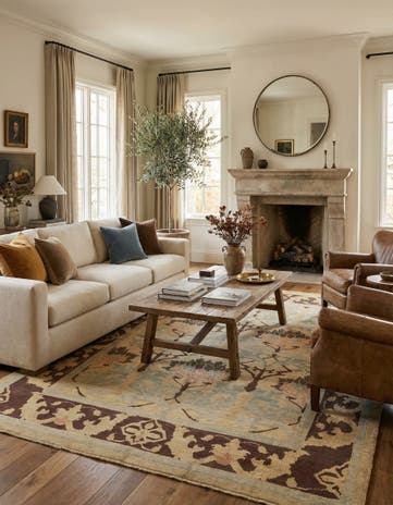 9' 4 x 11' Hand Knotted Oushak Wool Rug