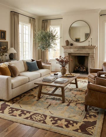 9' 4 x 11' Hand Knotted Oushak Wool Rug