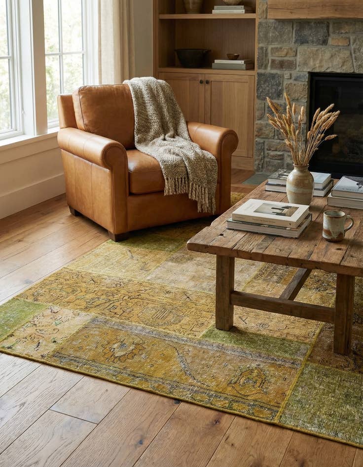 Detail image of 3' 4 x 5' 7 Hand Knotted Ultra Vintage Persian Wool Rug