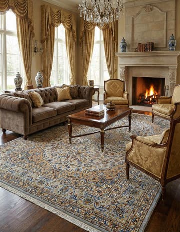 6' 11 x 10' 2 Kashan Wool Rug