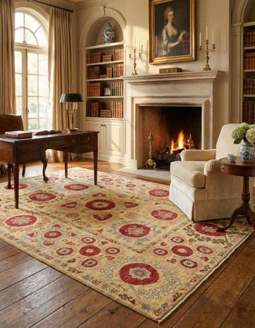 5' 9 x 8' Hand Knotted Ariana Ziegler Oriental Rug
