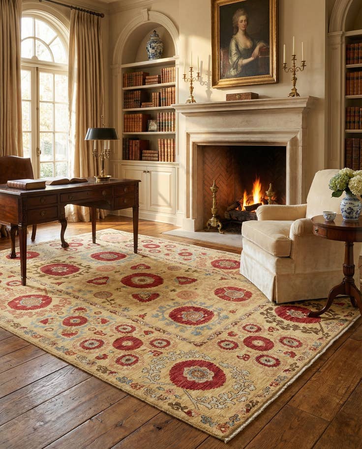 Detail image of 5' 9 x 8' Hand Knotted Ariana Ziegler Oriental Rug