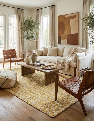 6' x 9' 2 Hand Knotted Moroccan Wool Rug