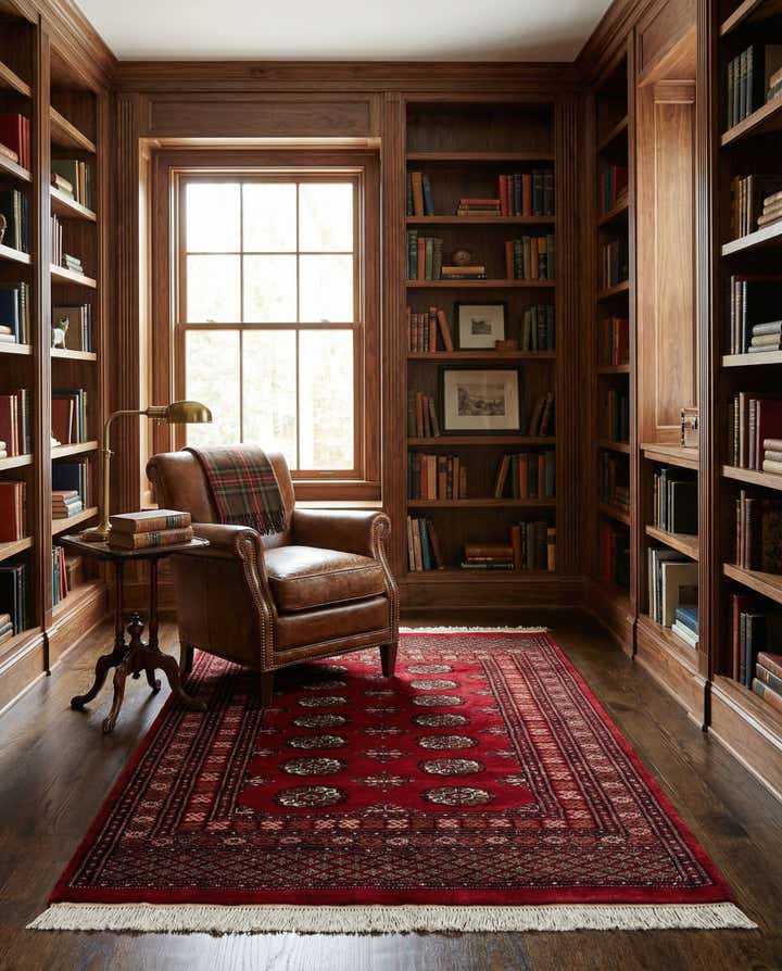 4' 3 x 6' 2 Hand Knotted Torkaman Persian Wool Rug