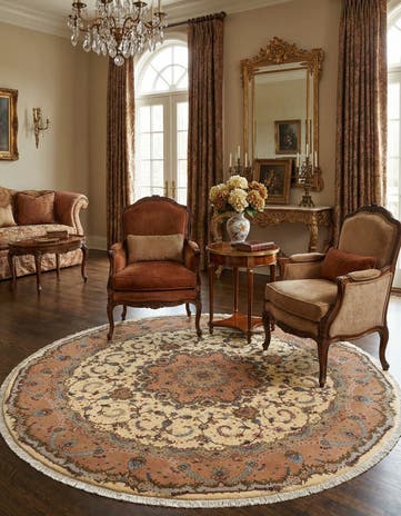 9' 10 x 9' 10 Tabriz Round Rug