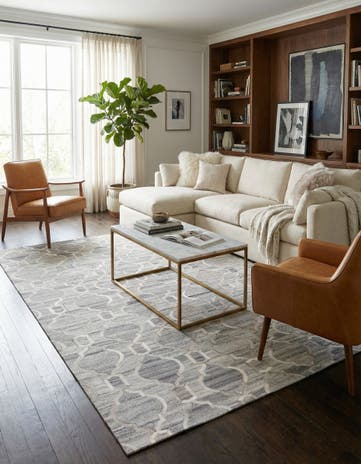 5' 1 x 7' 10 Cowhide Rug