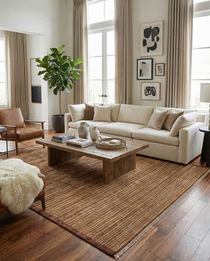 6' 10 x 9' 5 Hand Knotted Modern Ziegler Wool Rug