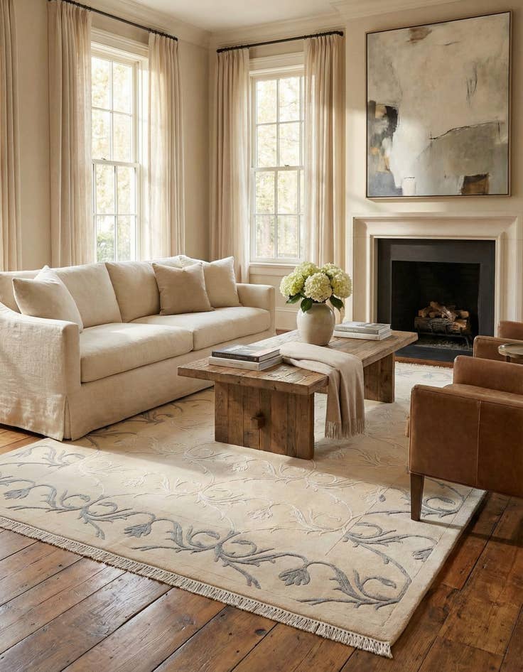 Detail image of 5' 6 x 7' 10  Hand Knotted Darya Wool Rug