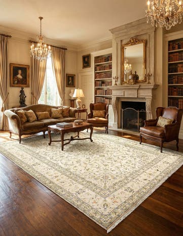 8' 2 x 10' 11 Kashan Wool Rug