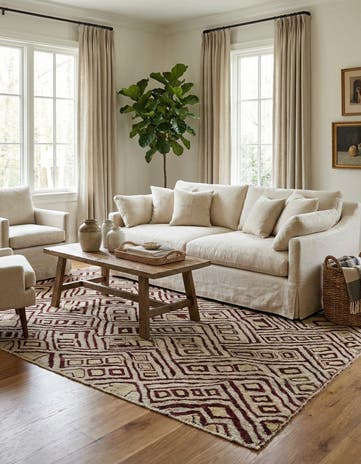 7' 9 x 10' 1 Hand Knotted Darya Wool Rug