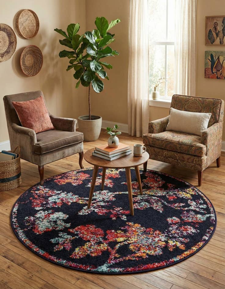 Detail image of 3' x 3' Carrington Round Rug