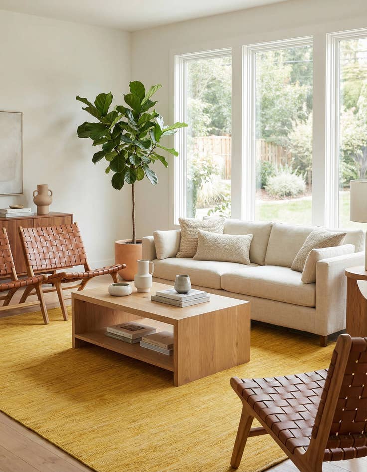 Detail image of  5' 9 x 7' 9  Hand Woven Kilim Modern Wool Rug