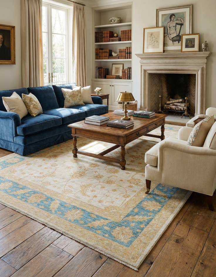 Detail image of 8' 3 x 11' 1 Kaizar Wool Rug