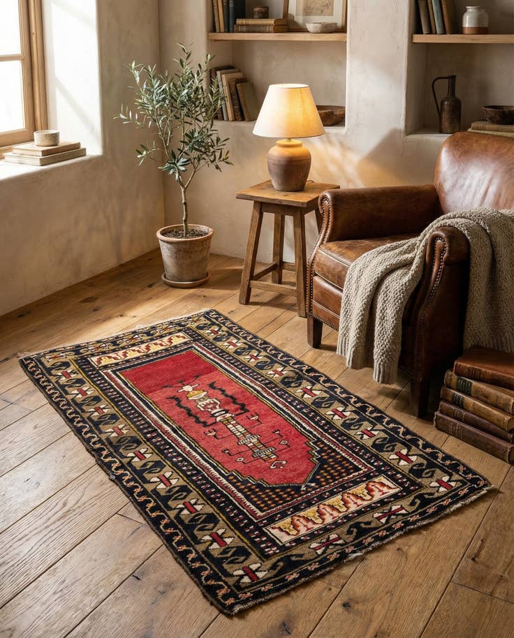 Detail image of 3' x 5' 2 Hand Knotted Anatolian Wool Rug