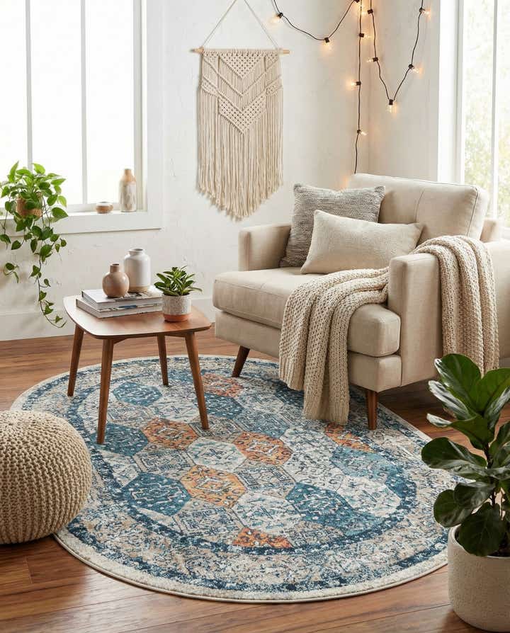 120cm x 180cm Lola Oval Teppich