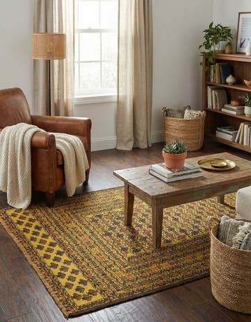 4' x 6' 6 Hand Woven Kilim Afghan Wool Rug