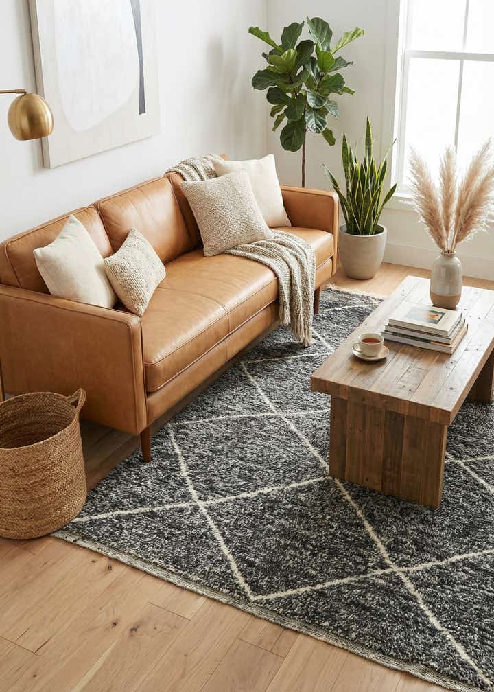 4' 10 x 7' 10 Hand Knotted Moroccan Wool Rug