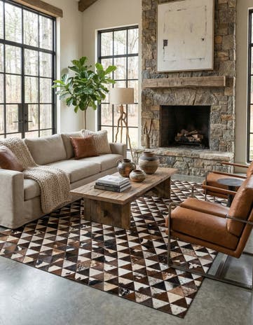 5' x 8' 1 Cowhide Stocks Rug