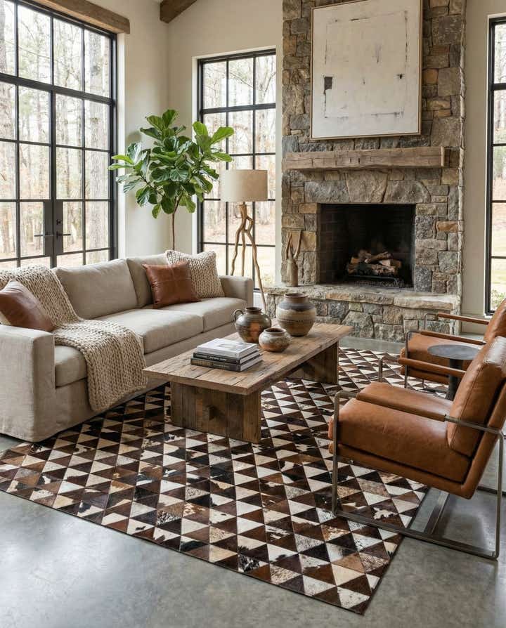 5' x 8' 1 Cowhide Stocks Rug