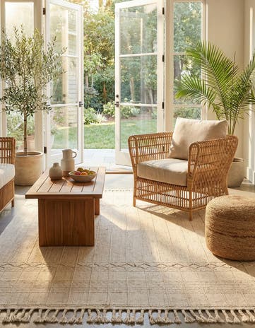 9' x 12' Easy-Clean Eco Bohemian Indoor / Outdoor Rug