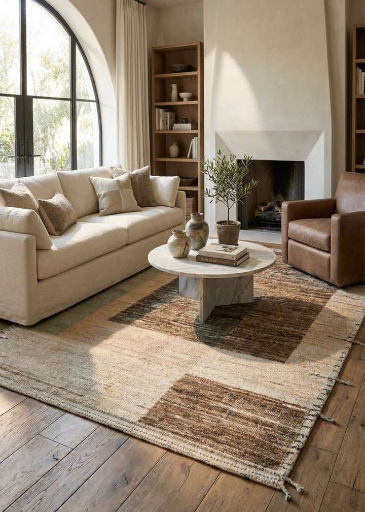 5' 4 x 7' 3 Hand Knotted Moroccan Wool Rug