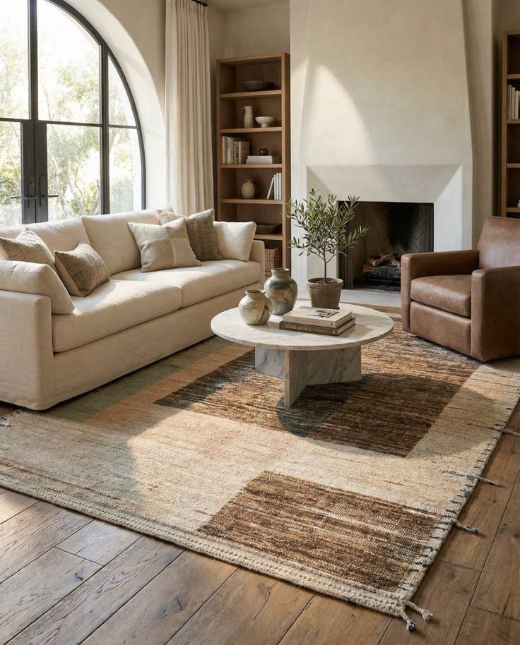 Detail image of 5' 4 x 7' 3 Hand Knotted Moroccan Wool Rug