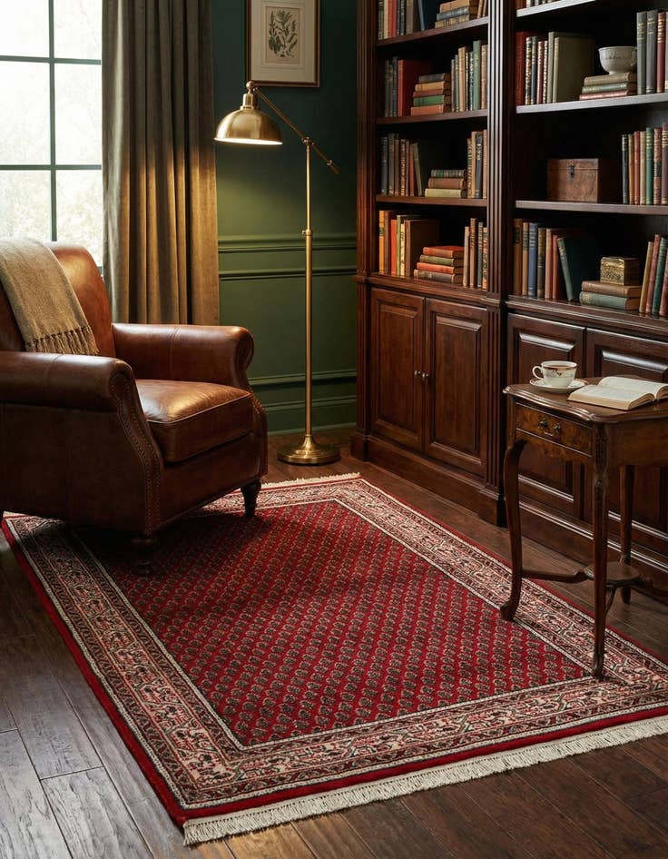 Detail image of  3' 3 x 5' 2  Hand Knotted Mir Wool Rug