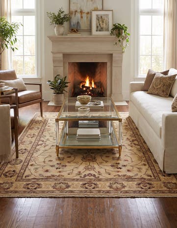 4' 10 x 6' 7 Hand Knotted Ziegler Rug