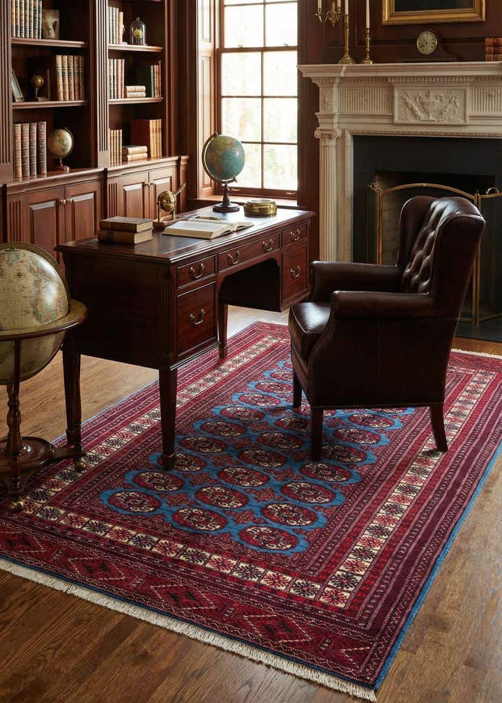 4' 2 x 6' 6 Hand Knotted Bokhara Wool Rug