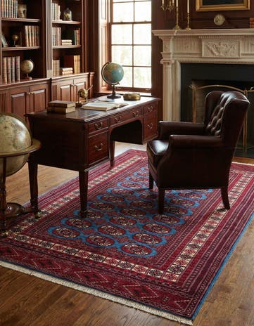4' 2 x 6' 6 Hand Knotted Bokhara Wool Rug