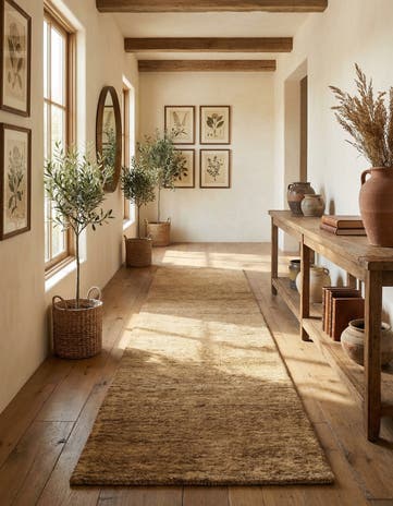 2' 7 x 9' 10 Hand Knotted Gabbeh Wool Runner Rug