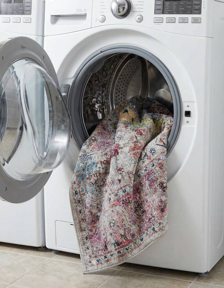 Detail image of 5' x 5'  Washable Yara Square Rug