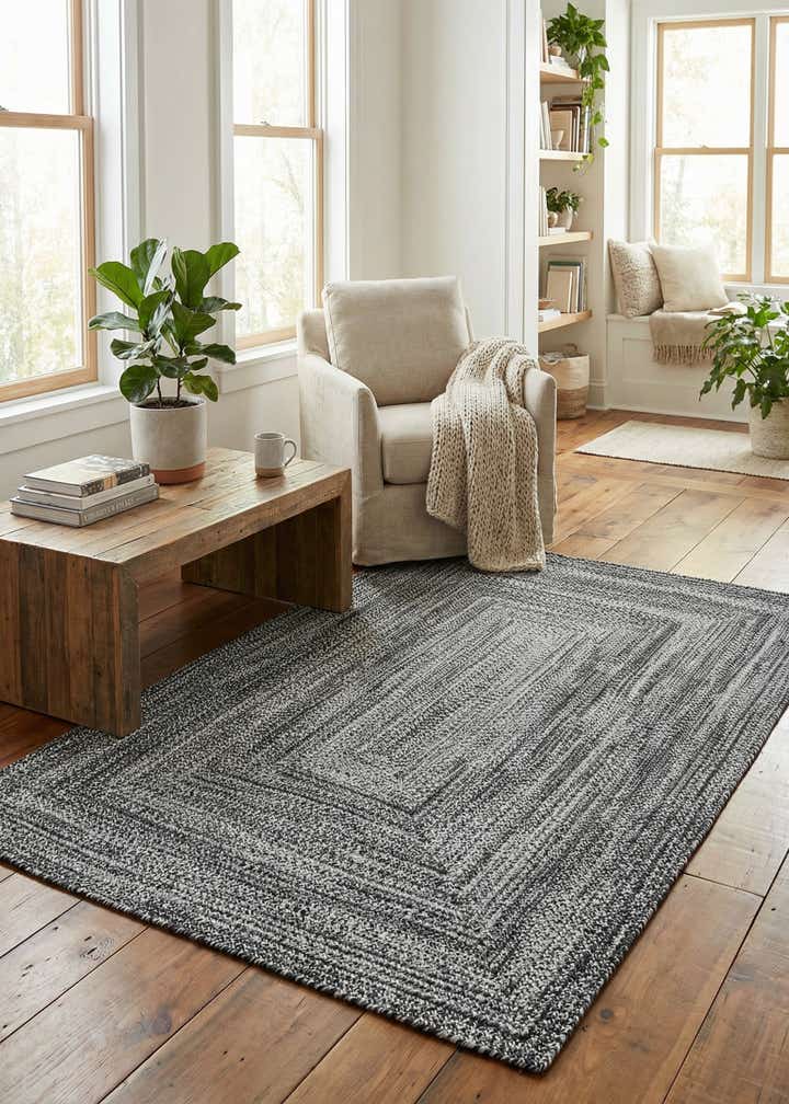 5' 3 x 8' Easy-Clean Eco Verse Washable Indoor / Outdoor Rug