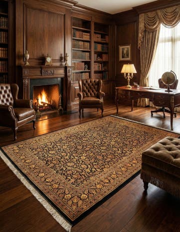 5' 1 x 7' 7 Ghom Silk Rug