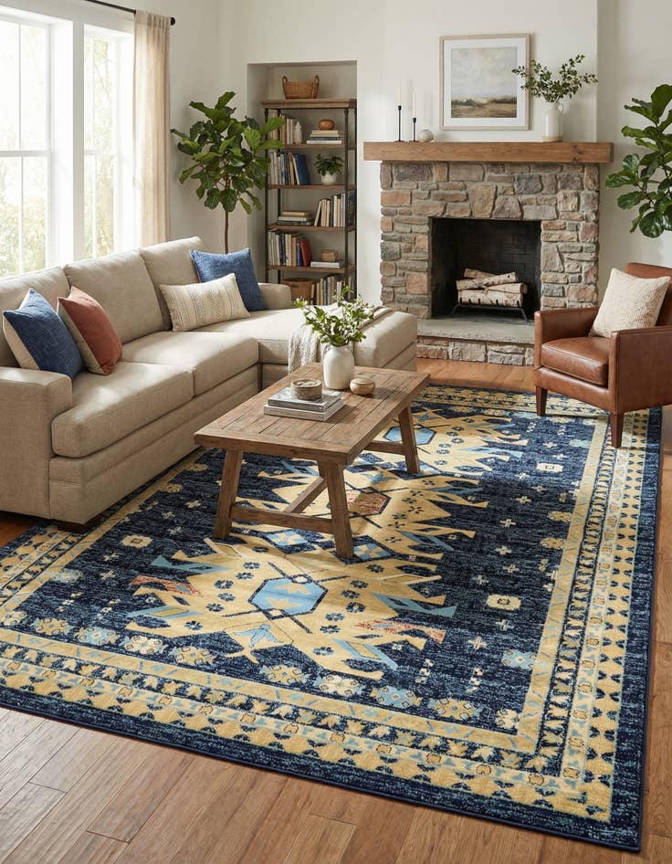 Detail image of 10' x 13' Heriz Design Rug