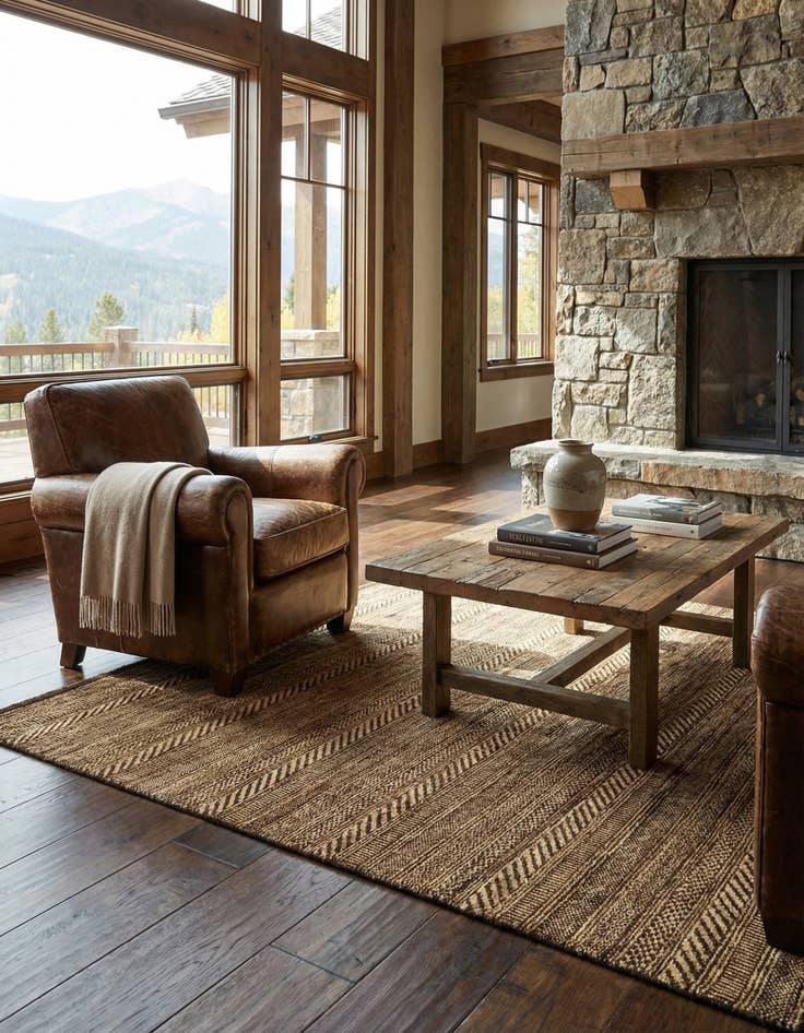 Detail image of 4' 7 x 6' 6 Juma Wool Rug