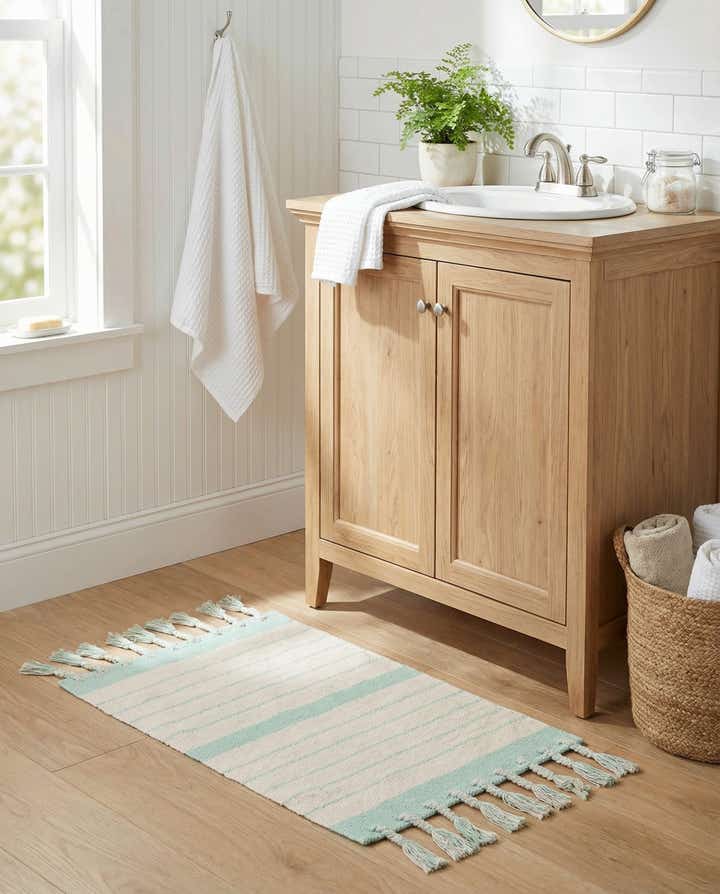 60cm x 95cm Tejido a mano Chindi Cotton Alfombra