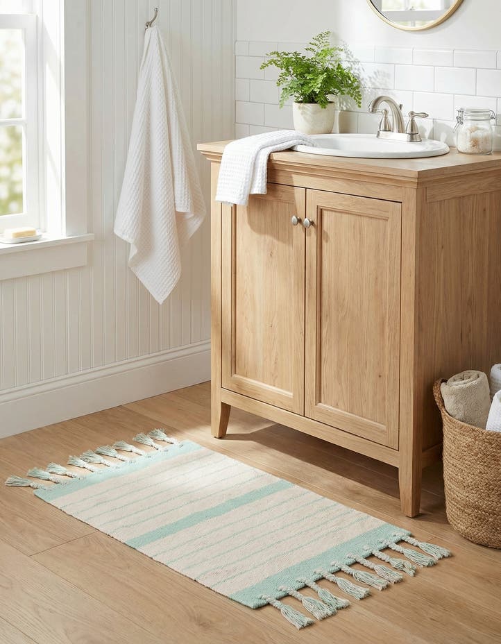 2' x 3' 1 Hand Woven Chindi Cotton Rug
