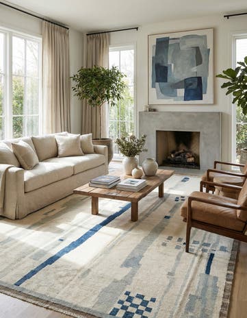 8' 9 x 12' 7 Hand Knotted Beni Marok Rug
