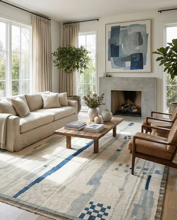 8' 9 x 12' 7 Hand Knotted Beni Marok Rug