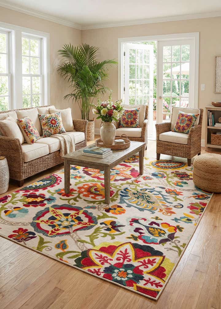 9' x 12' Easy-Clean Casablanca Indoor / Outdoor Rug