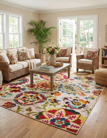 9' x 12' Easy-Clean Casablanca Indoor / Outdoor Rug