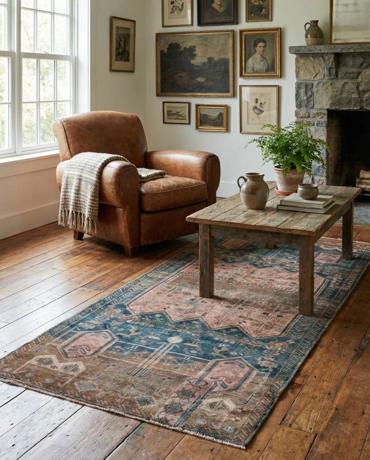 Detail image of 3' 8 x 8' 8 Hand Knotted Ultra Vintage Persian Wool Runner Rug