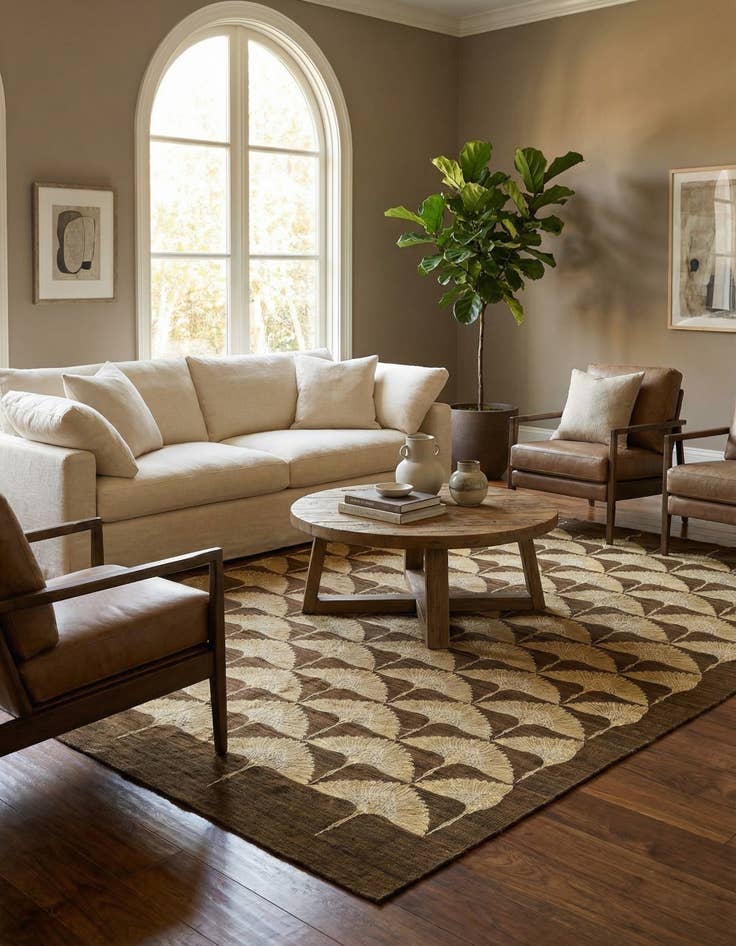 Detail image of 6' 7 x 8' 6  Hand Woven Kilim Modern Wool Rug