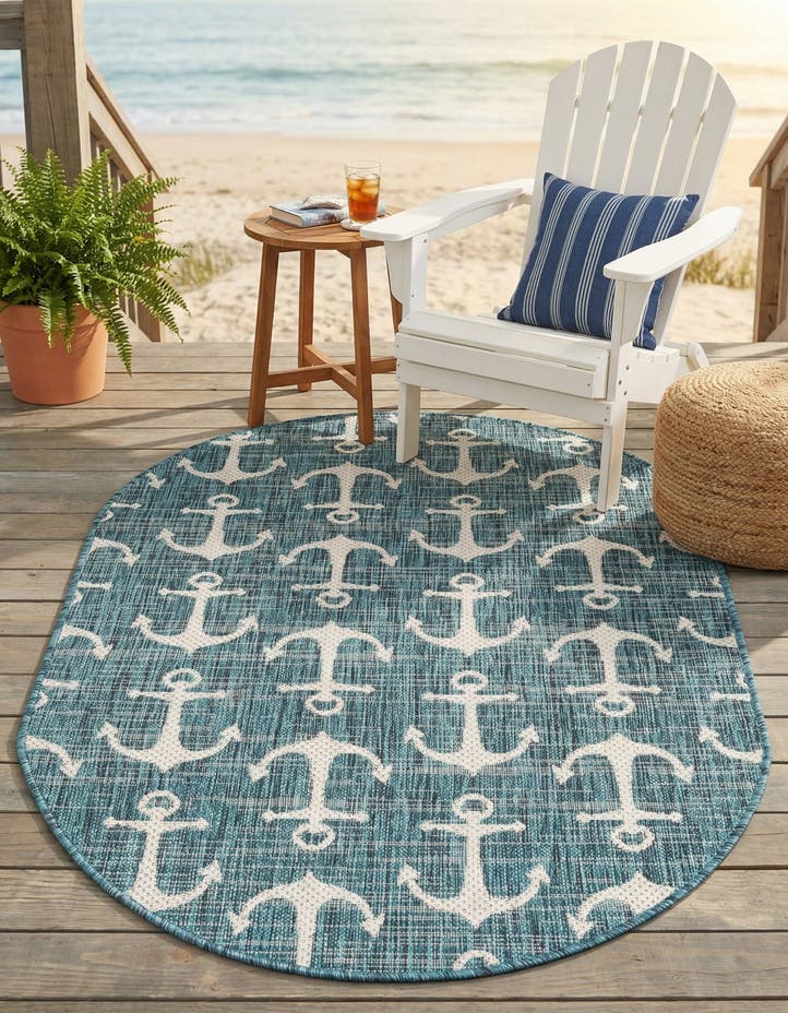 3' x 5' 3 Easy-Clean Coastal Indoor / Outdoo...