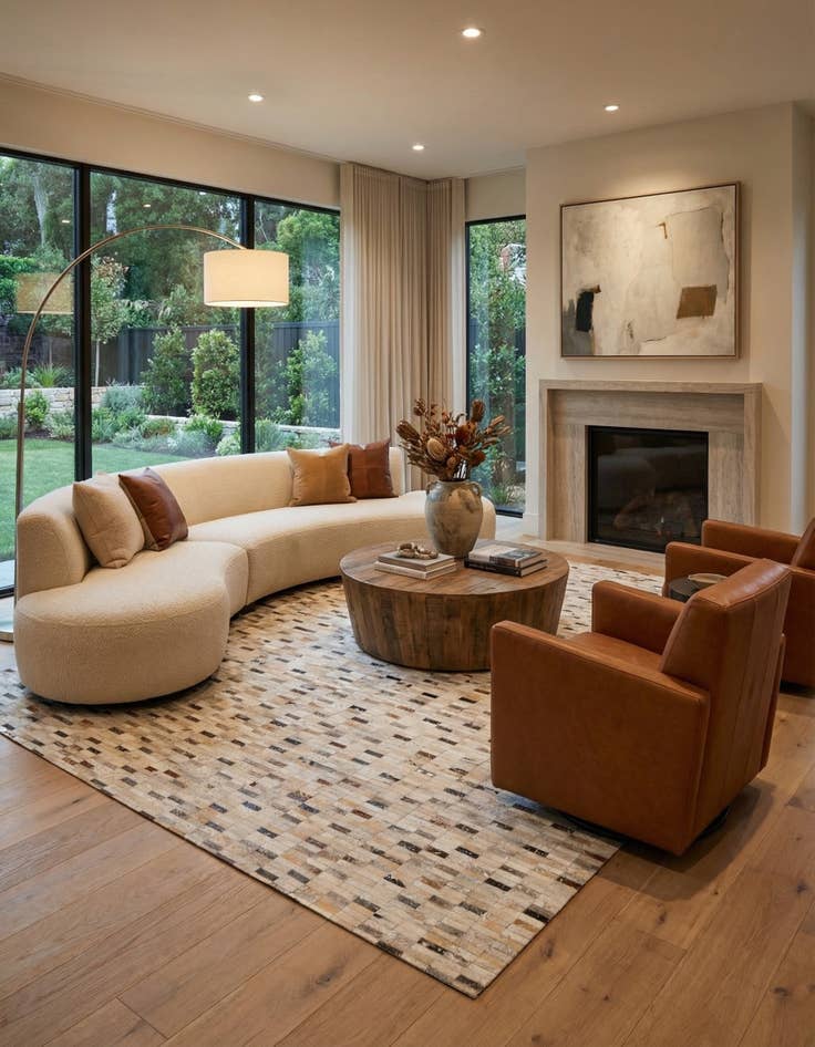 Detail image of 7' 11 x 9' 11 Cowhide Stocks Rug