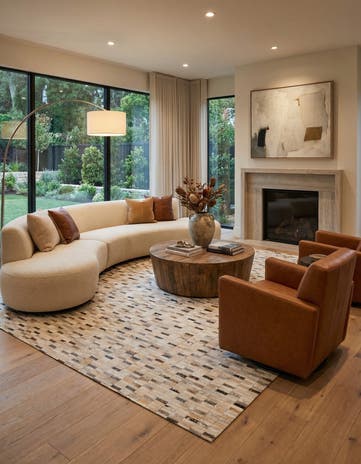 7' 11 x 9' 11 Cowhide Stocks Rug
