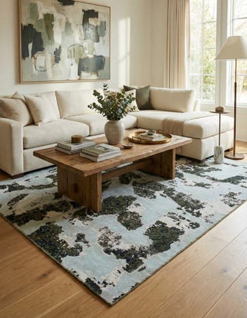 6' 7 x 9' Hand Knotted Ultra Vintage Persian Wool Rug
