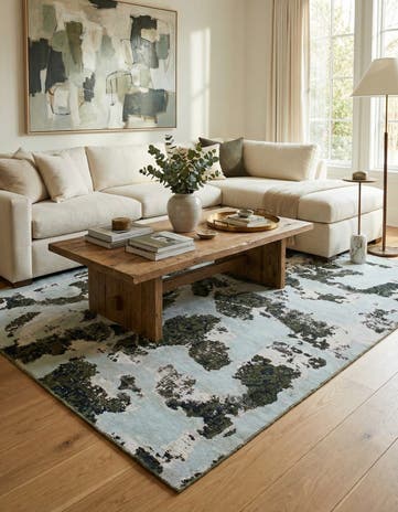 6' 7 x 9' Hand Knotted Ultra Vintage Persian Wool Rug