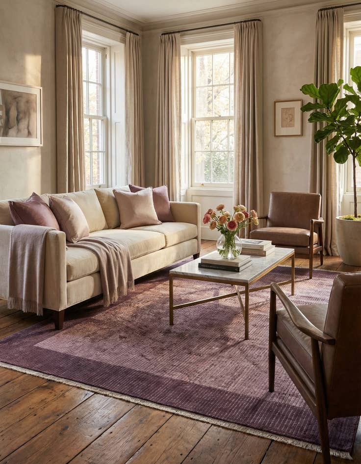 Detail image of 6' 6 x 9' 10  Hand Knotted Darya Wool Rug